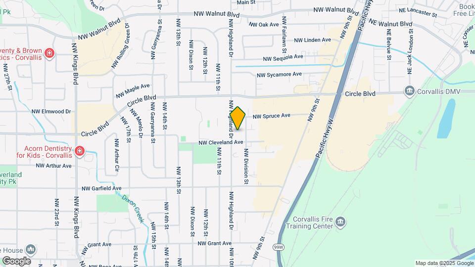 1821 NW Highland Dr Map and Location Details