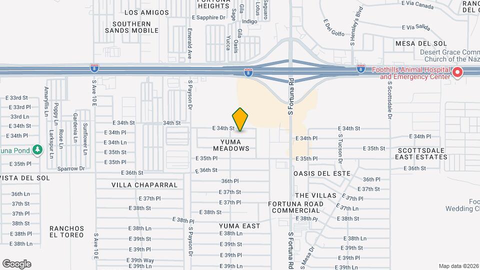 10694 E 34th Pl Map and Location Details