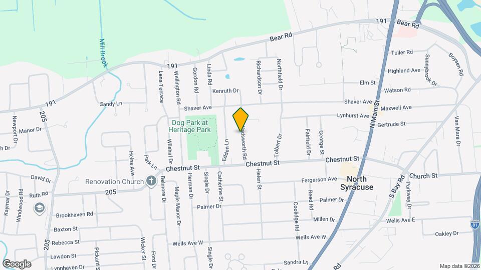 121 Wadsworth Rd Map and Location Details