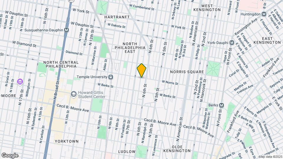 614 W Norris St Map and Location Details
