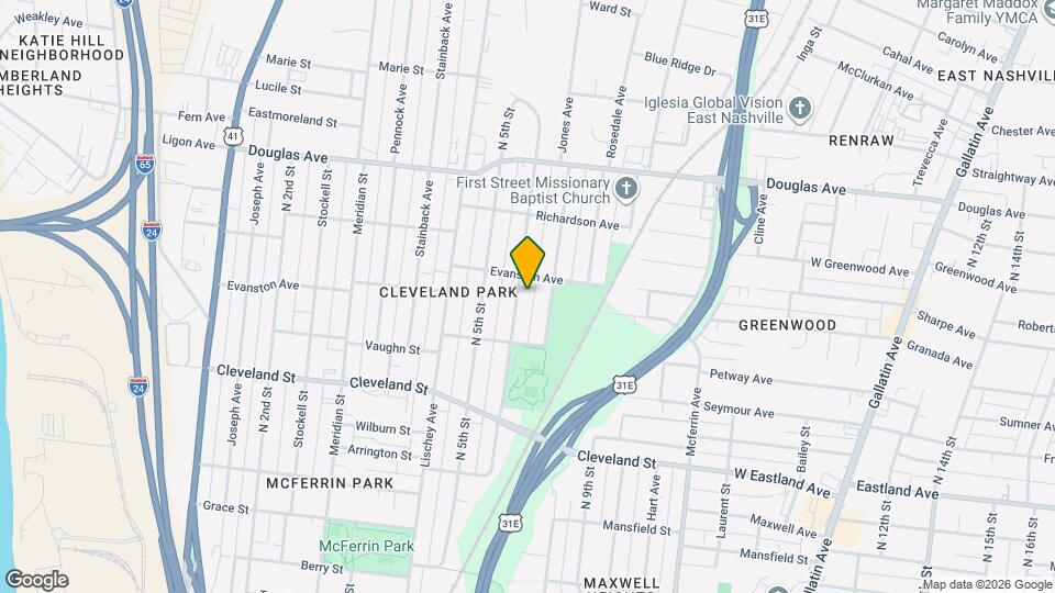 1021 N 6th St Map and Location Details