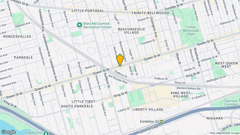 1169 Queen St W Map and Location Details