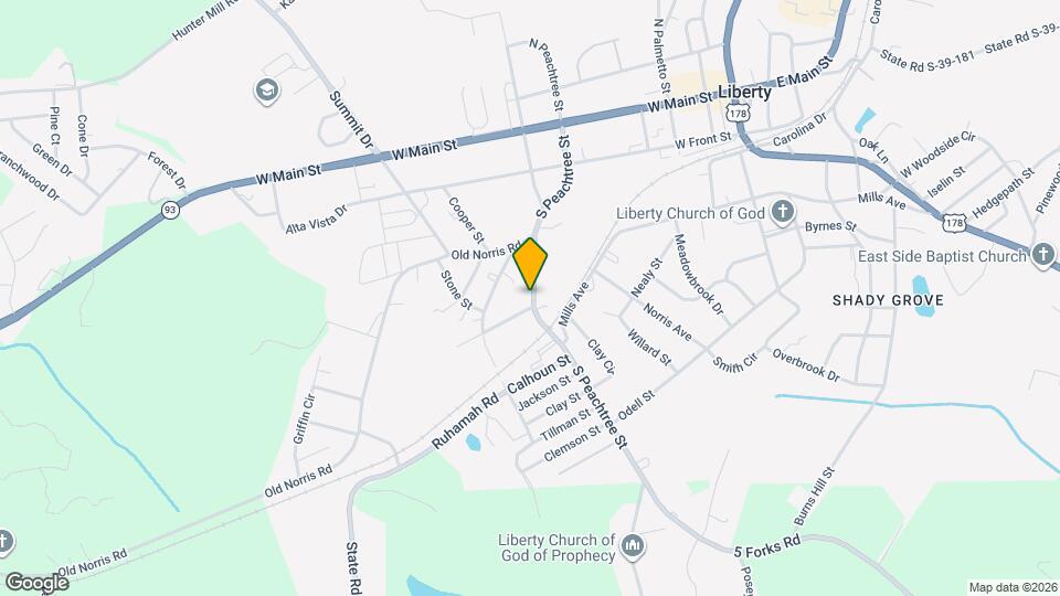 328 S Peachtree St Map and Location Details