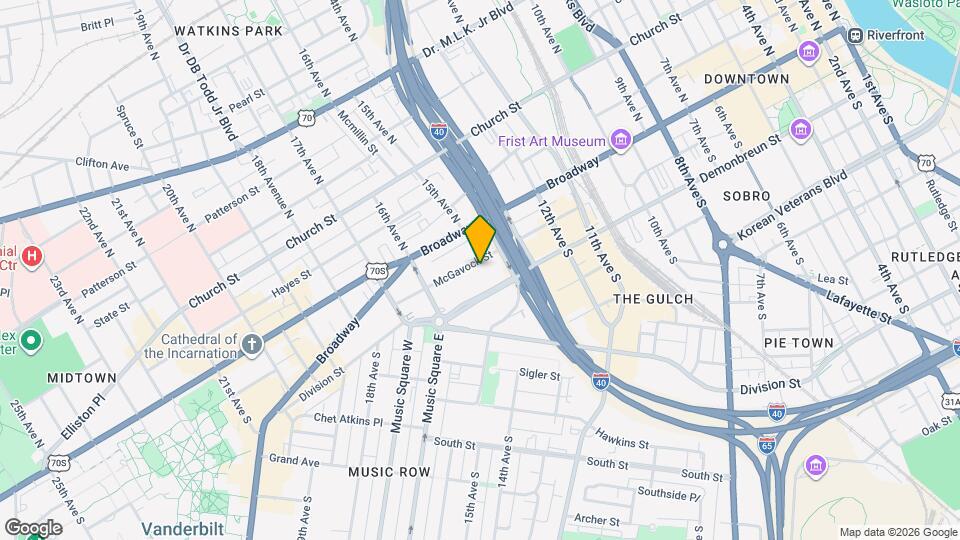 1511 McGavock St Map and Location Details