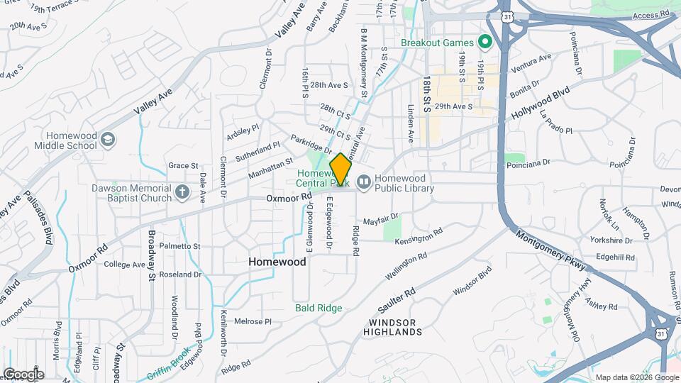 1707 Oxmoor Rd Mapa y Detalles de la Ubicación