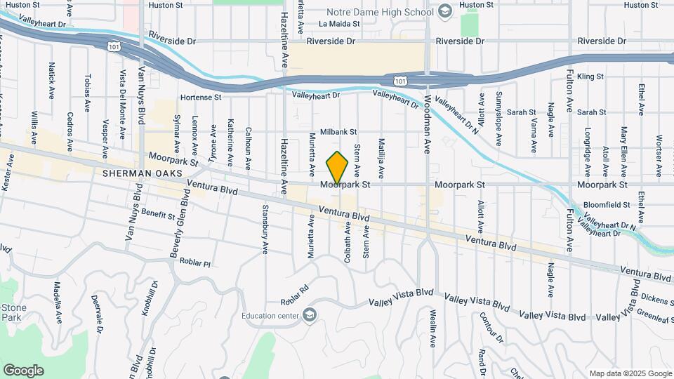 13940 Moorpark Street Map and Location Details