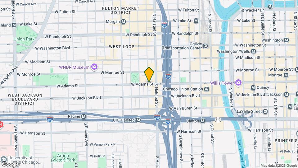 825 W Adams St Map and Location Details