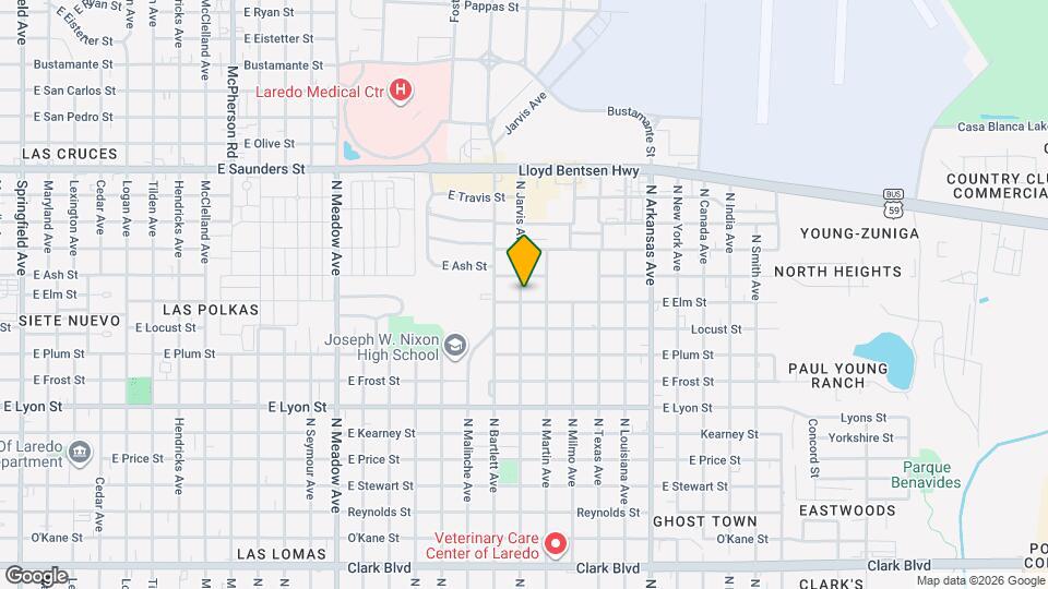 2302 E Elm St Map and Location Details