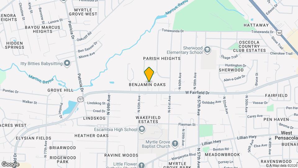 6338 W Fairfield Dr Map and Location Details