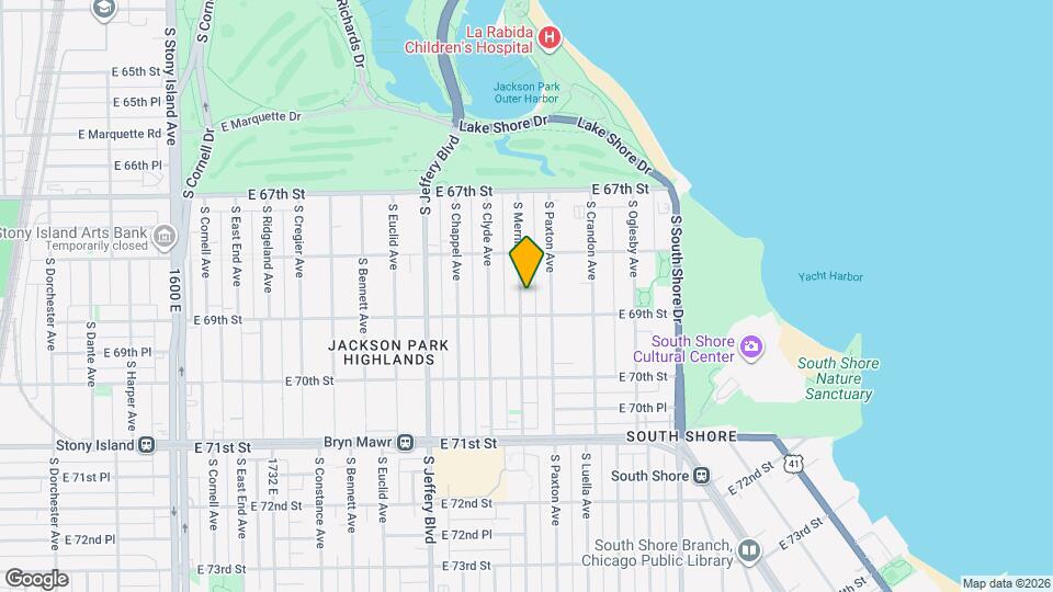 6843 S Merrill Ave Mapa y Detalles de la Ubicación