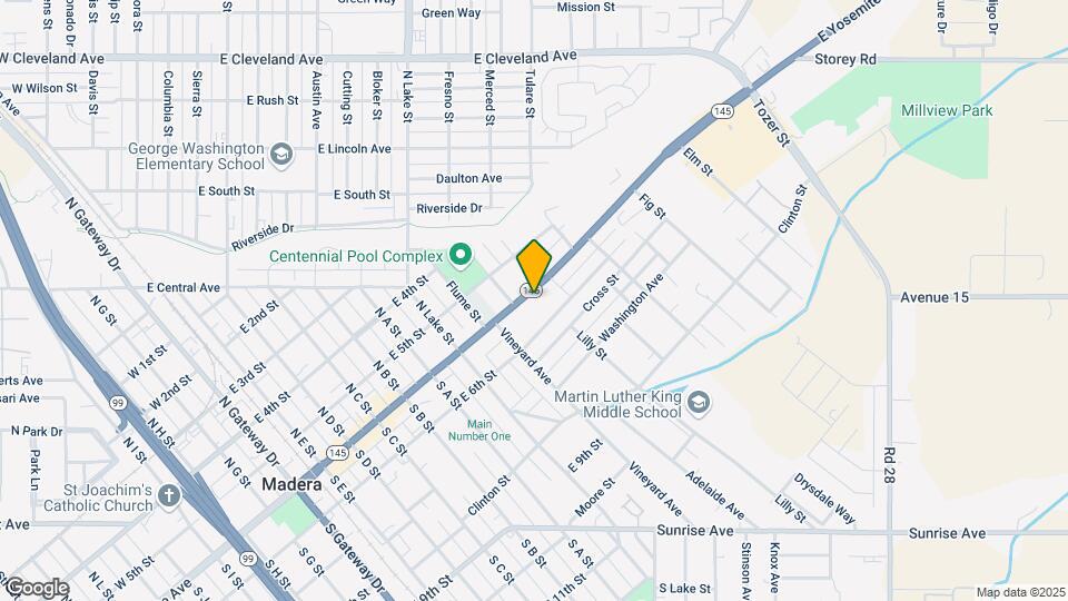900 E Yosemite Ave Map and Location Details