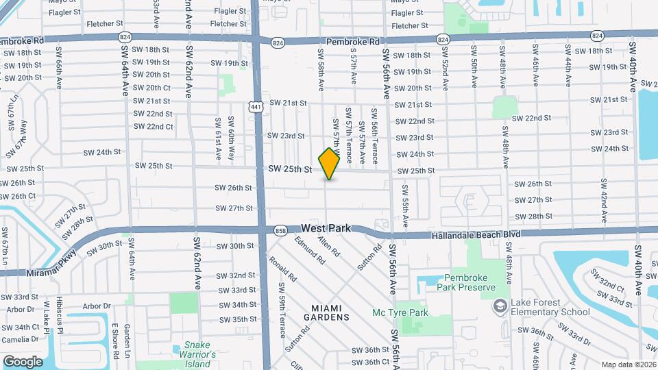 2550 SW 58th Ave Map and Location Details