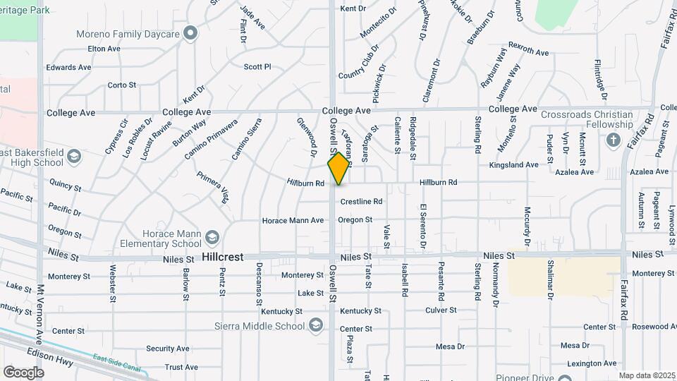 1601 Oswell St Map and Location Details