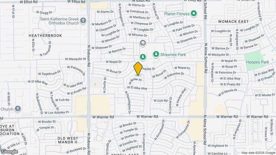 1530 W Boise Pl Map and Location Details
