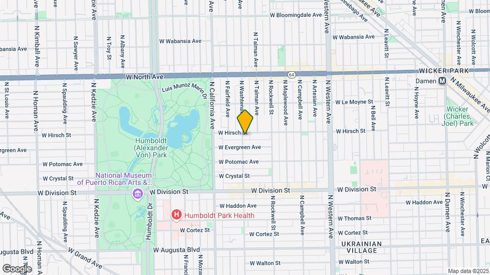 1351 N Washtenaw Ave, Unit 2 Map and Location Details