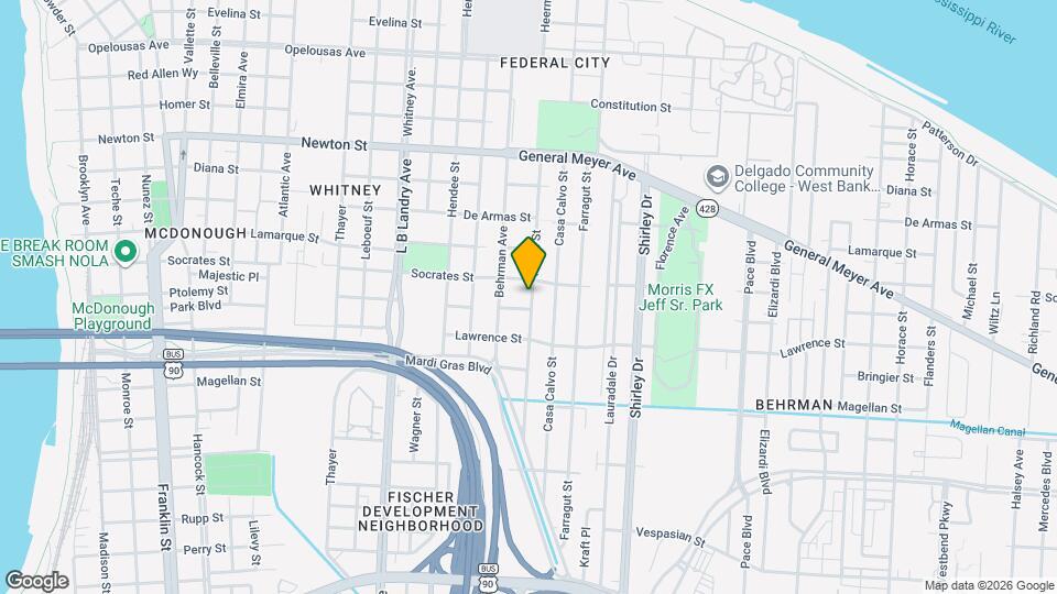 1421-1423 Numa St Map and Location Details