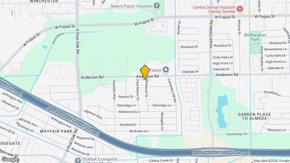 15216 Wickbriar Dr Mapa y Detalles de la Ubicación