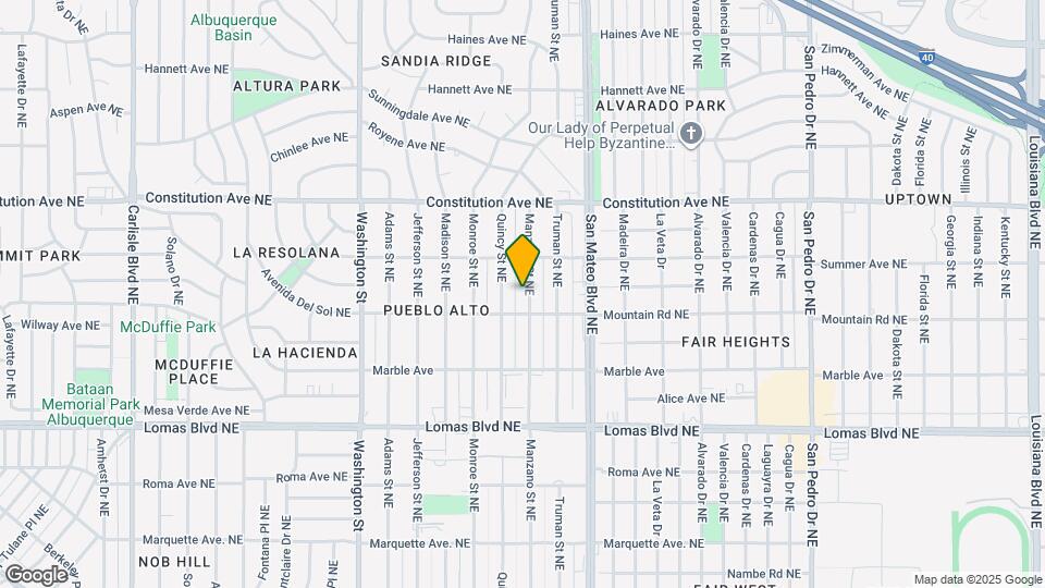 813 Manzano St NE Map and Location Details