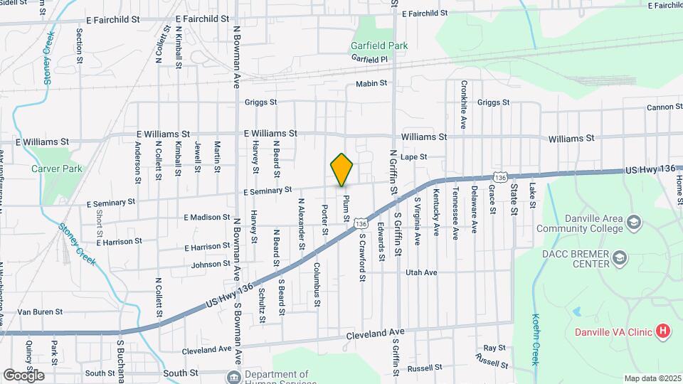 1136 E Seminary St Map and Location Details