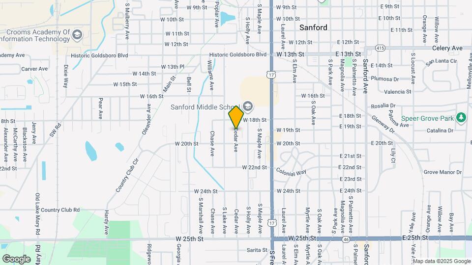 1903 S Cedar Ave Map and Location Details