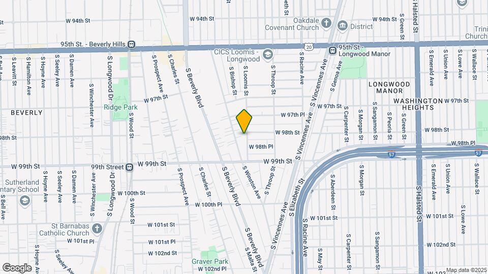 9806 S Loomis St Map and Location Details