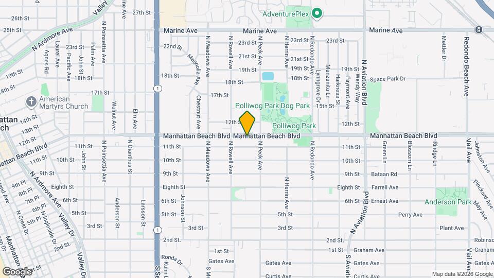 1436 Manhattan Beach Blvd, Unit B Mapa y Detalles de la Ubicación