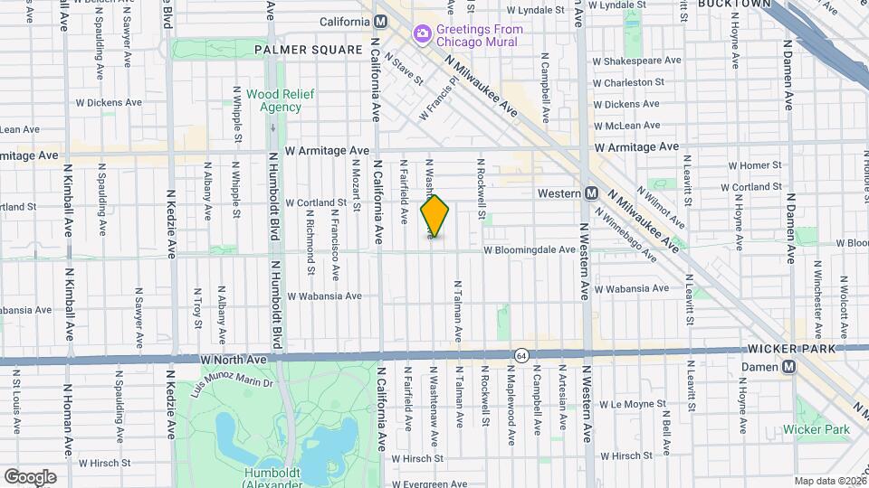 1801 N Washtenaw Ave Map and Location Details