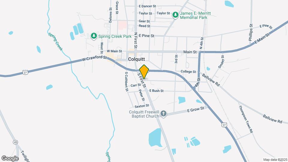 Sparta Colquitt Mapa y Detalles de la Ubicación