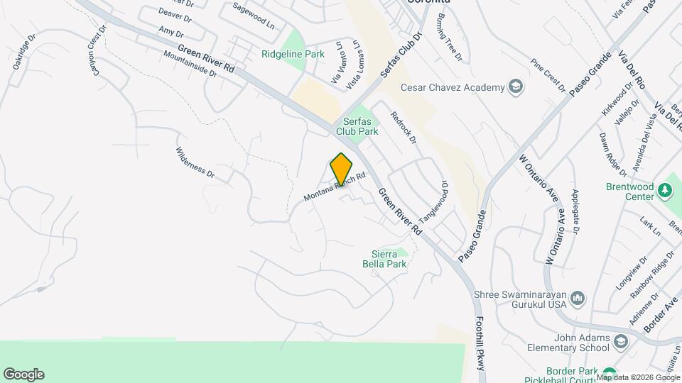 2550 San Gabriel Way Map and Location Details