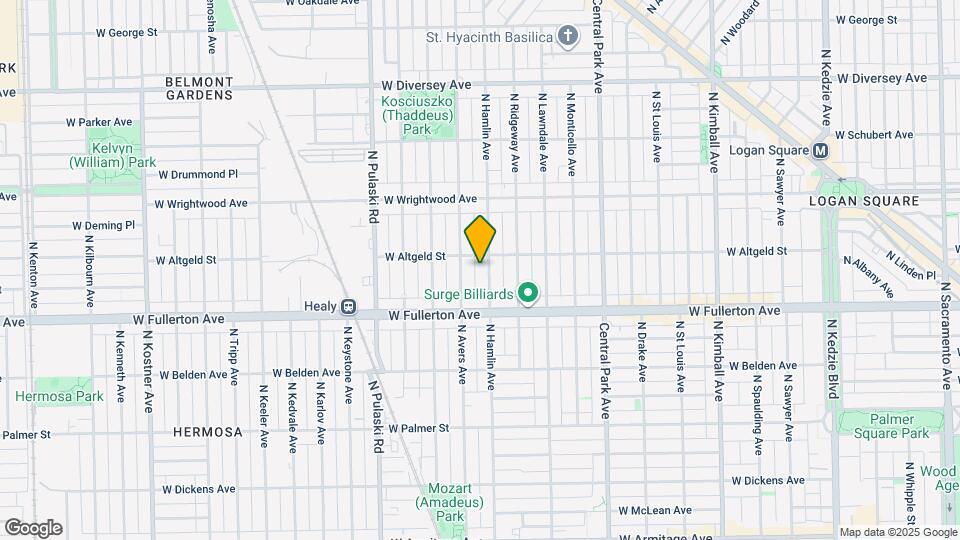 2446 N Hamlin Ave, Unit 2B Map and Location Details