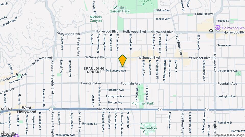 1411 N Sierra Bonita Ave Map and Location Details