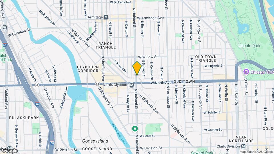 1623 N Halsted St Map and Location Details