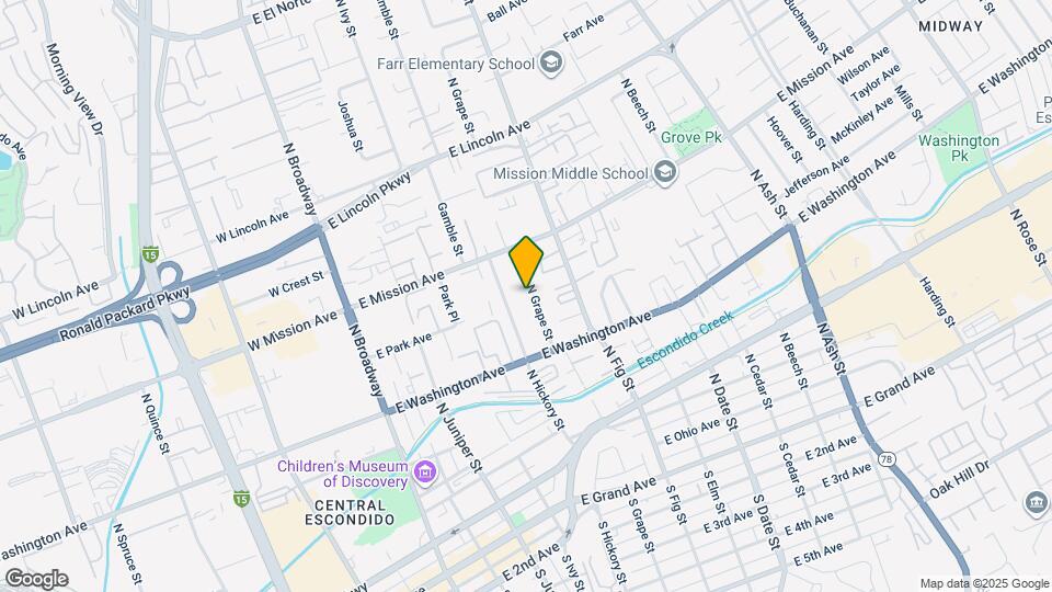 709 N Grape St Map and Location Details