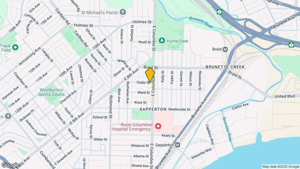 308 Cedar St Map and Location Details