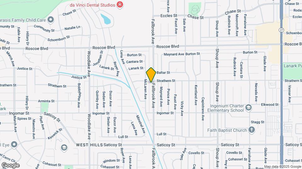 7947 Fallbrook Ave-Unit -MH Map and Location Details