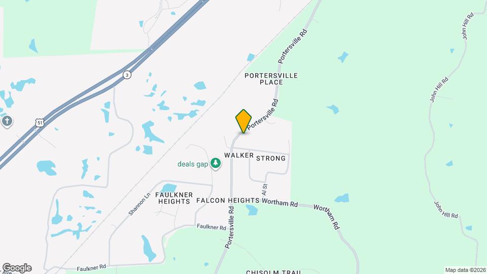 1234 Portersville Rd Map and Location Details