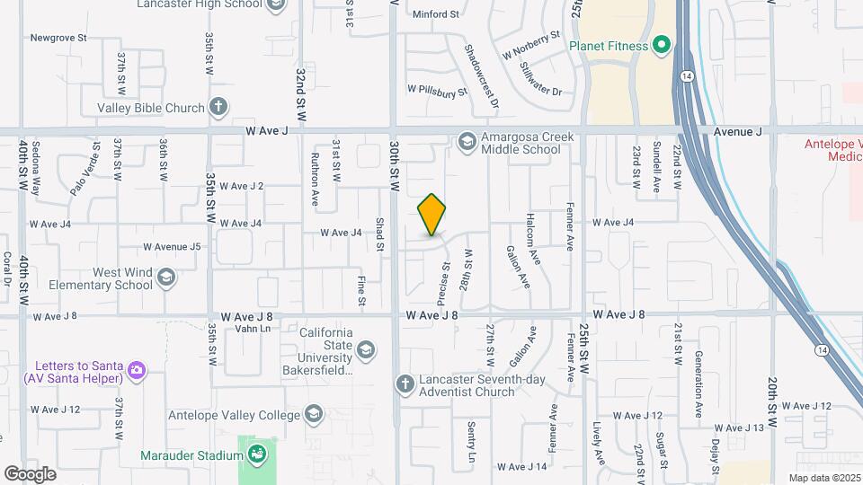 2851 W Ave J4 Mapa y Detalles de la Ubicación