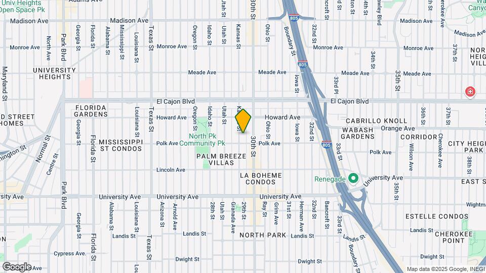 4123 Kansas St Map and Location Details