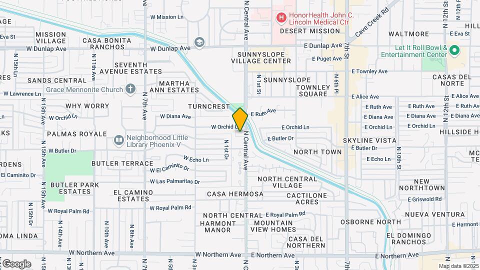 8540 N Central Ave Map and Location Details