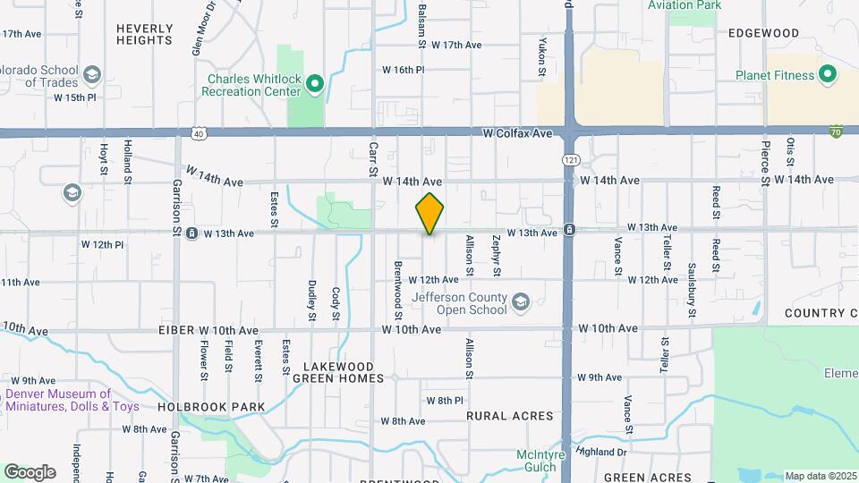 8170 W 13th Ave Map and Location Details