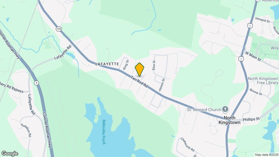 401 Ten Rod Rd Map and Location Details