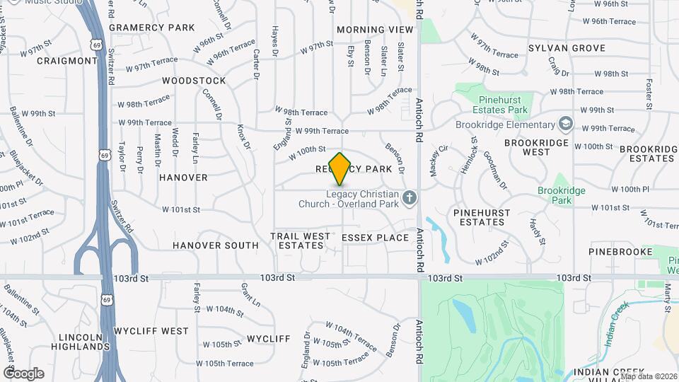 9010 W 101st St Map and Location Details