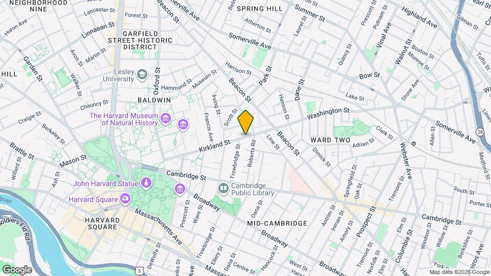74 Kirkland St, Unit #35 Mapa y Detalles de la Ubicación