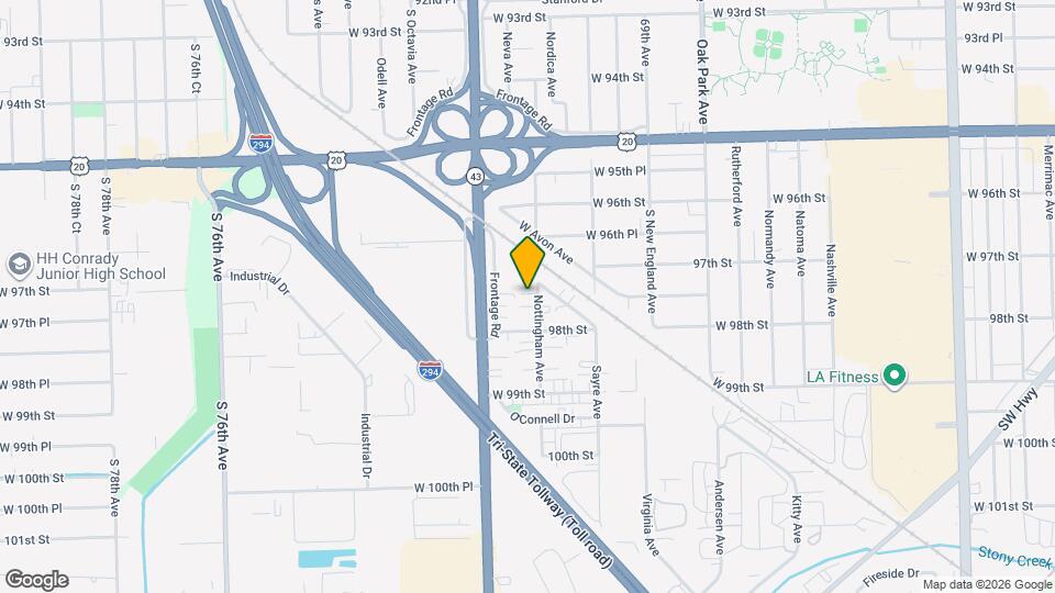 9708 Nottingham Ave Map and Location Details