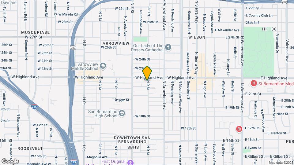 2138 N D St Mapa y Detalles de la Ubicación