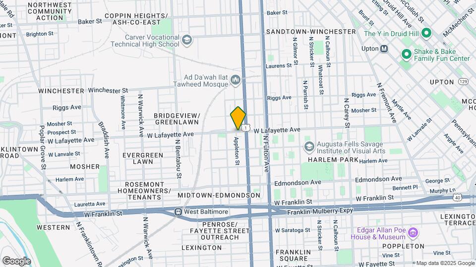 1923 W Lafayette Ave Map and Location Details
