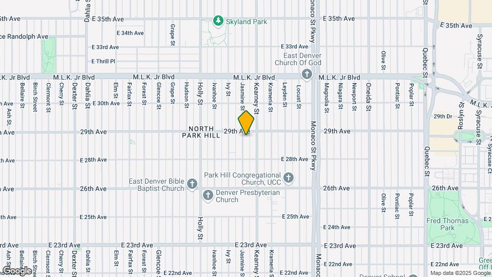 6008 E 29th Ave Map and Location Details