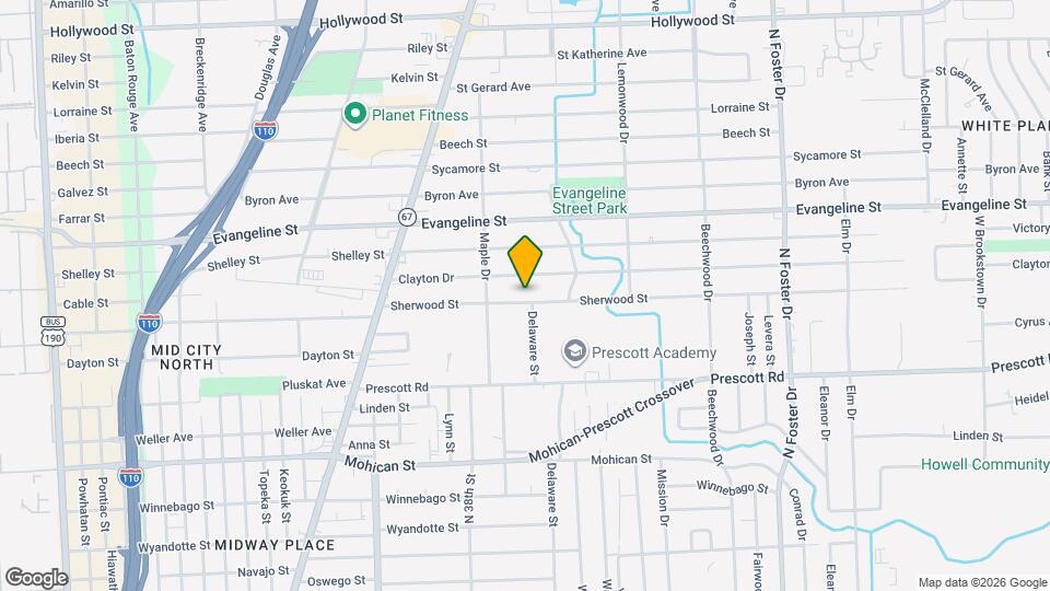 3835 Sherwood St Map and Location Details