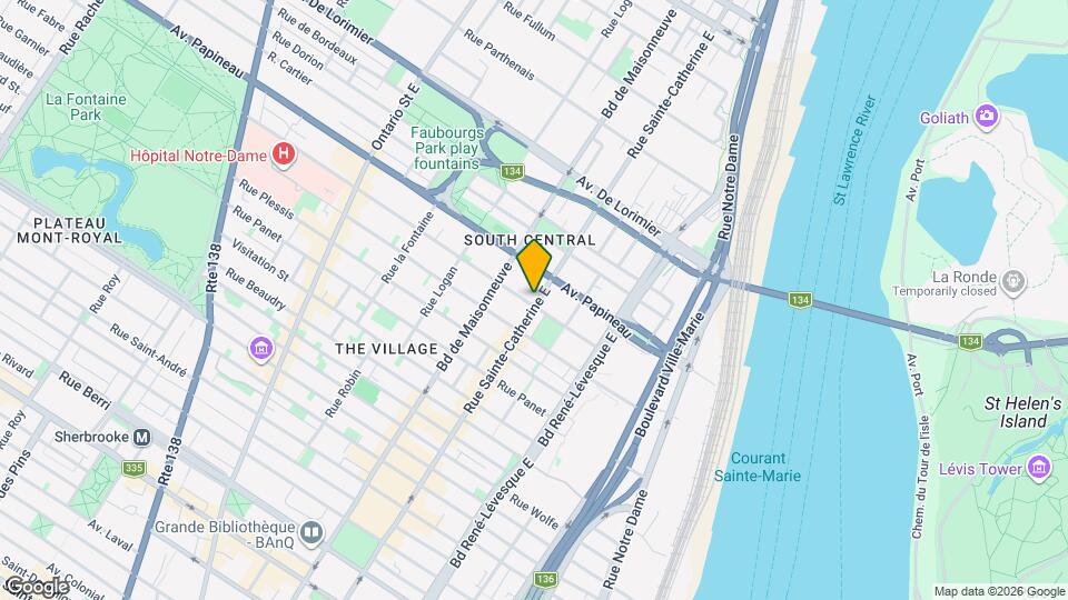 1651-1657 Sainte-Catherine Rue E Map and Location Details