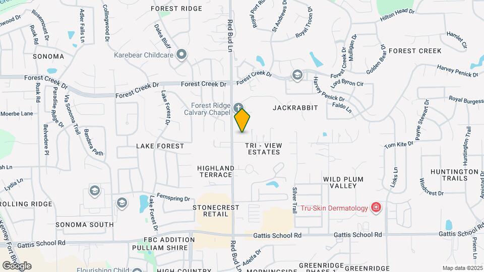 Legacy Senior on Red Bud Lane Mapa y Detalles de la Ubicación